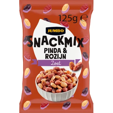 Jumbo Snackmix Pinda & Rozijn 125 g