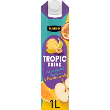 Jumbo Tropic Drink Sinaasappel, Ananas & Passievrucht 1 L