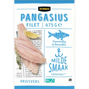 Jumbo Pangasiusfilet Vriesvers 675 g