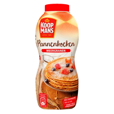 Koopmans Pannenkoekenmix meergranen schudfles Fles 175 g