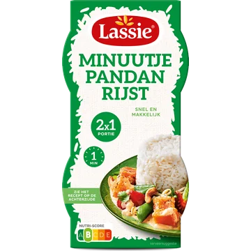 Lassie Pandan Rijst Minuutje 2x125g