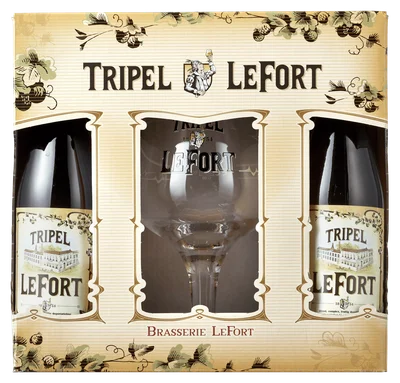 LeFort Tripel Box Geschenkset met glas