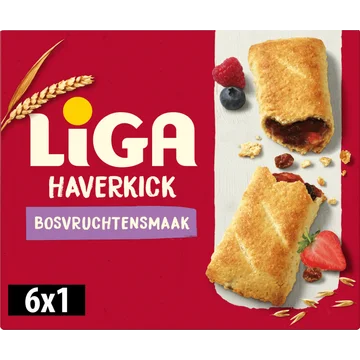 Liga Haverkick Bosvruchtensmaak 6 repen 200 g