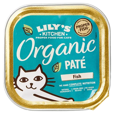 Lily's Kitchen Cat Organic Paté Fish kuip Tray 85 g