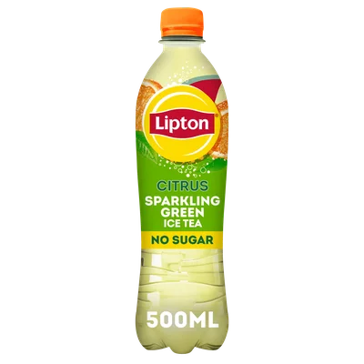 Lipton Ice tea sparkling green citrus zero Fles 500 ml