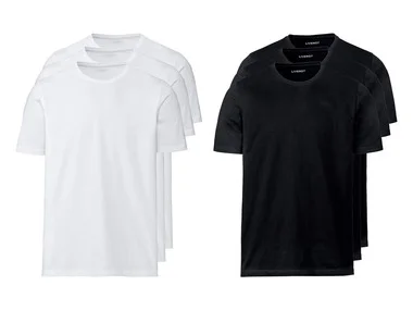 LIVERGY® T-shirts voor heren, set van 3, puur katoen