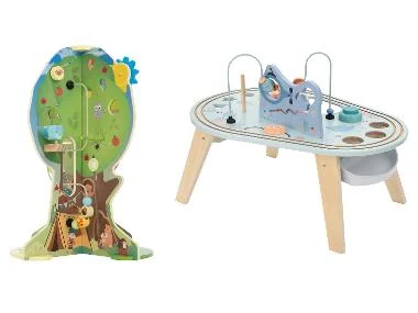 lupilu® Houten motoriekboom of speeltafel