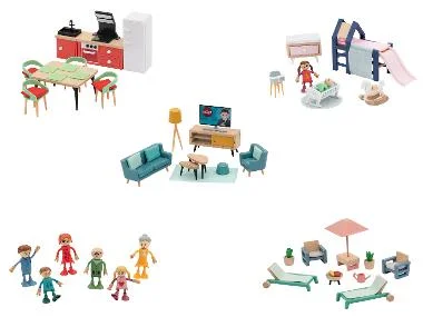 lupilu® Poppenhuis meubelset of poppen
