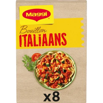 Maggi Bouillon Italiaans met Tomaat en Zongerijpte Groenten 8 Stuks 80 g