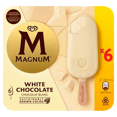 Magnum white Wikkel 6 st