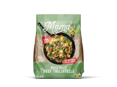 Mama's Maaltijden Beef Tagliatelle green vegetab Stazak 1 st