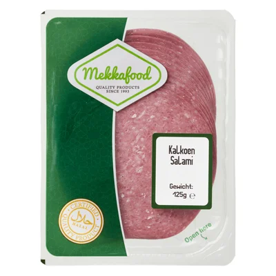 Mekkafood Kalkoensalami Tray 125 g