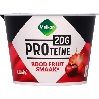 Melkan High Protein kwark rood fruit Beker 200 g