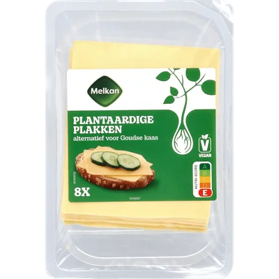 Melkan Plantaardige plakken Gouda Bakje 200 g