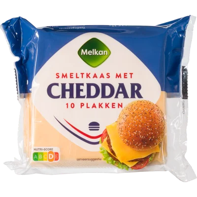 Melkan Cheddar smeltkaas 10 plakken