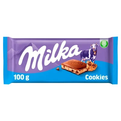 Milka Chocoladereep Cookies Wikkel 100 g