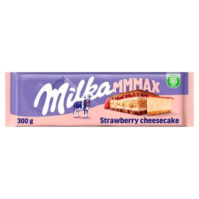 Milka Mmmax chocoladereep cheesecake Wikkel 300 g