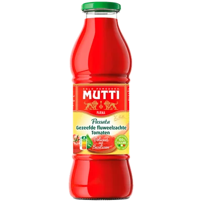 Mutti Passata basilcum Fles 700 g