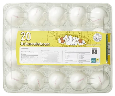 Neutraal Scharreleieren s/m 20 stuks Bakje 20 st
