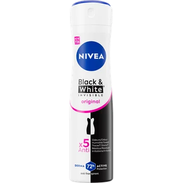 NIVEA Black & White Invisible Original Anti-Transpirant Spray - 150ml