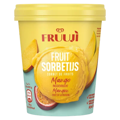 Ola Fruuji Pint Mango Passievrucht Kuipje 440 ml
