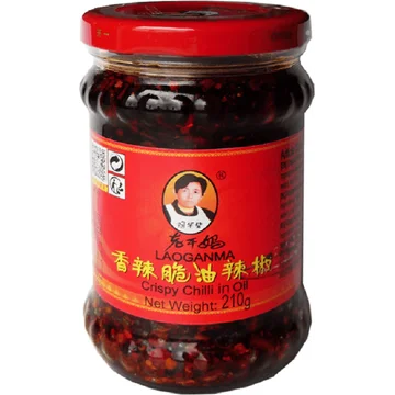 Lao Gan Ma Crispy Chili Olie 210g