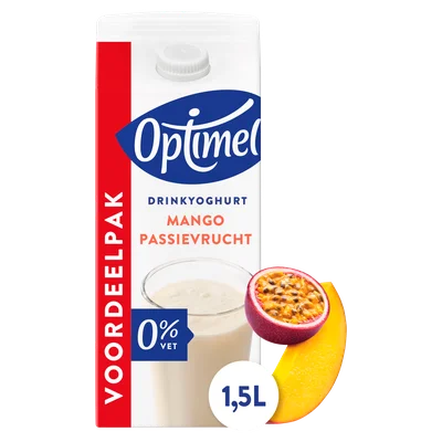 Optimel Drink Mango/Passie 0% vet Pak 1500 ml