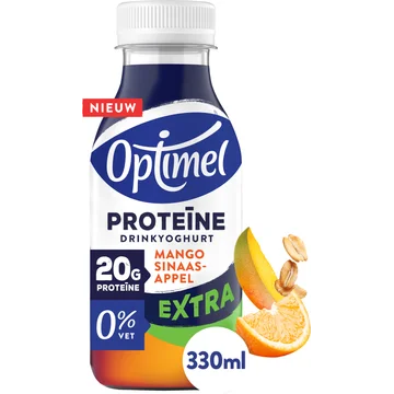 Optimel Proteïne Extra Drinkyoghurt Mango Sinaasappel 0% Vet 330ML