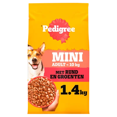 Pedigree Droog adult mini rund en groente Stazak 1400 g