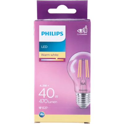 Philips LED filament bulb 40W E27 box Doos 1 st