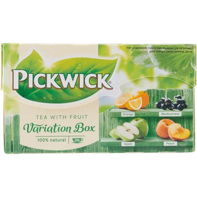 Pickwick Vruchtenthee fruitvariatie groen kop 20 zakjes