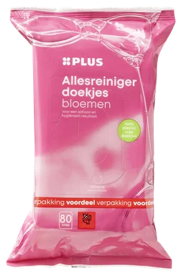 PLUS Allesreiniger doekjes bloemen Wikkel 80 st