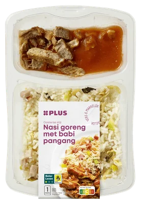 PLUS Nasi Goreng met Babi Pangang Tray 450 g