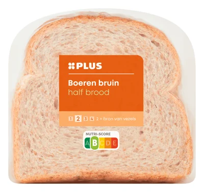PLUS Boeren bruin half Stuk 1 st
