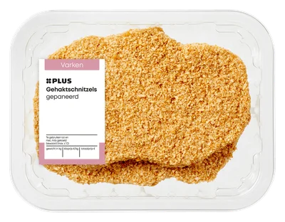 PLUS Beter Leven Gehaktschnitzels Gepaneerd Tray 200 g