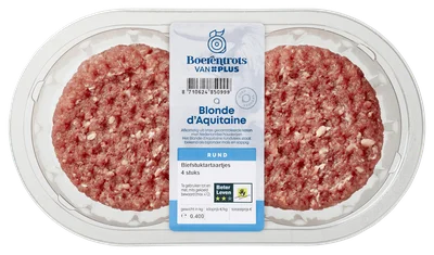 PLUS Boerentrots Biefstuktartaartjes 4 stuks Tray 400 g