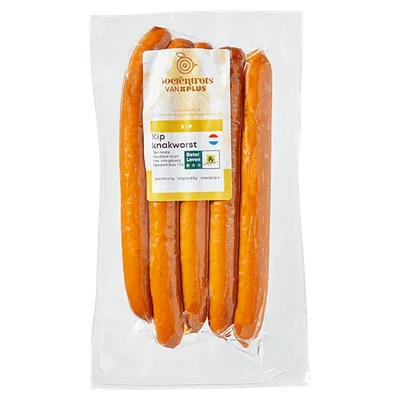 PLUS Boerentrots Knakworst kip Wikkel 200 g