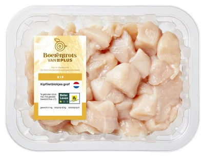 PLUS Boerentrots Kipfiletblokjes grof