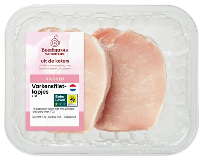 PLUS Boerentrots Varkensfiletlapjes 2 stuks