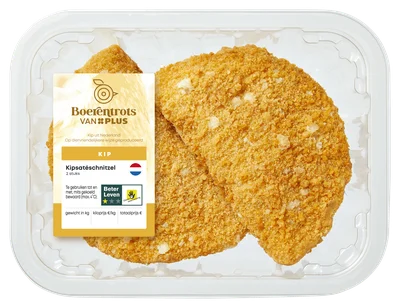 PLUS Boerentrots Kipsateschnitzel 2st. Stuk 250 g