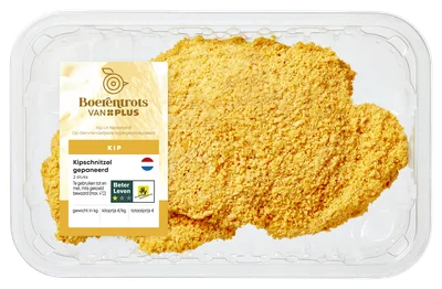PLUS Boerentrots Kipschnitzel Gepaneerd 2st Tray 250 g