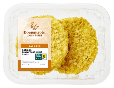 PLUS Boerentrots Kalkoen krokantschnitzel Tray 2 st
