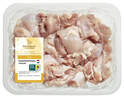 PLUS Boerentrots Kipdijfiletblokjes Tray 500 g