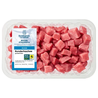 PLUS Boerentrots Runderhachee Goulashvlees 500 gram