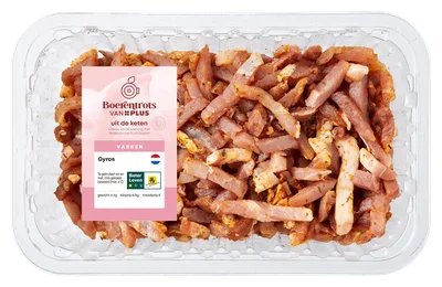 PLUS Boerentrots Gyrosreepjes 500gr Tray 500 g