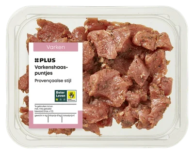 PLUS Boerentrots Varkenshaaspuntjes provencaalse stijl 250 gram