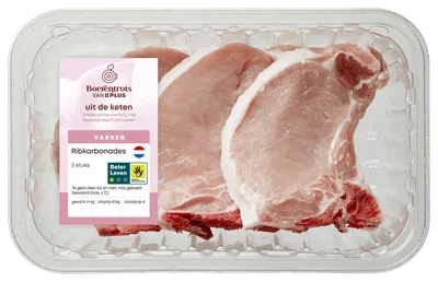 PLUS Boerentrots Ribkarbonade 3 stuks