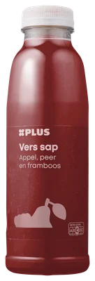 PLUS Vers sap appel peer framboos Fles 500 ml