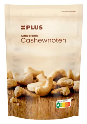 PLUS Cashewnoten ongezouten ongebrand Zak 200 g