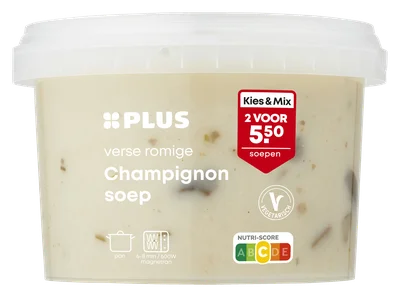 PLUS Champignonsoep Beker 500 ml